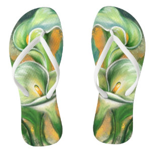 Calla Lily Flip Flops