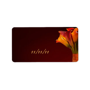 Calla lily Gastgeschenk Hochzeit Labels Adressaufkleber