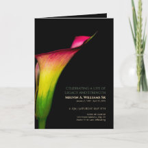 Calla Lily Gedenkprogramm Rot Gelb Grün