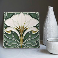 Calla Lily Green Blumenwall Dekoration Art Nouveau