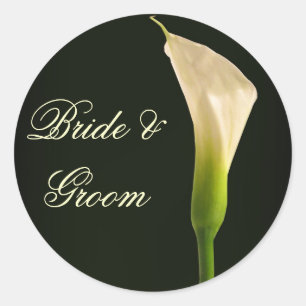 Calla Lily Hochzeitsticker Runder Aufkleber