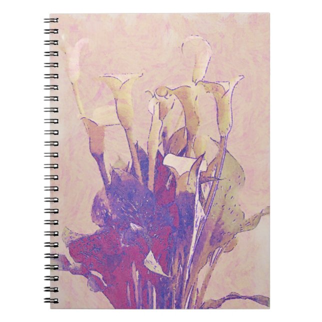 Calla Lily in Pink Art Journal Notizblock (Vorderseite)