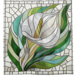 Calla Lily Mosaic Art Duschvorhang