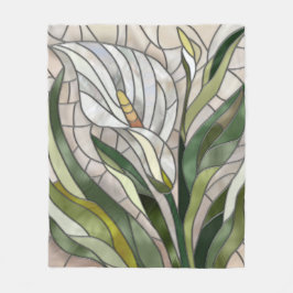 Calla Lily Mosaic Art Fleecedecke