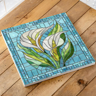 Calla Lily Mosaic Art Fliese