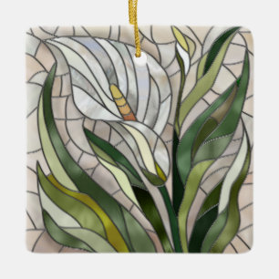 Calla Lily Mosaic Art Keramikornament