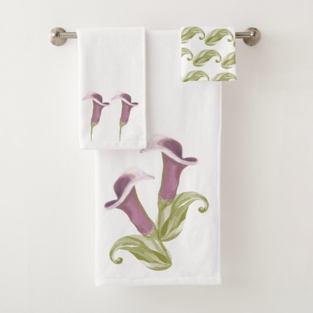 Calla Lily Nightlife Badhandtuch Set (Insitu)