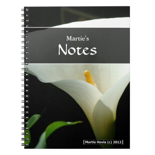 Calla Lily Notebook Notizblock (Vorderseite)