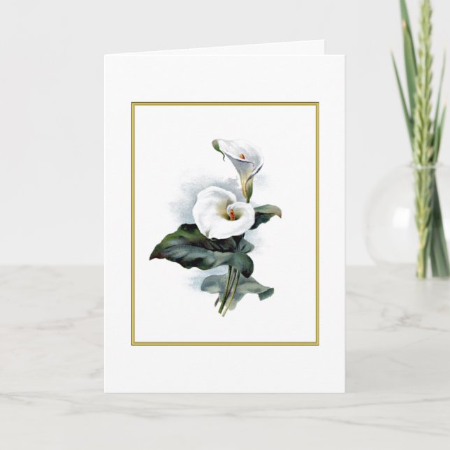 Calla Lily Oaster Card Feiertagskarte (Vorderseite)