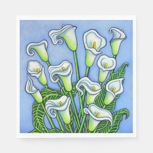 Calla Lily Paper Napkins Serviette (Vorderseite)