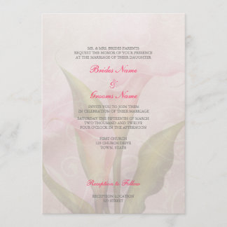 Calla Lily Pink 2 Hochzeit Einladung