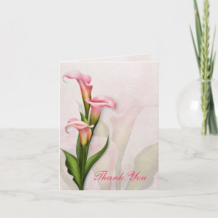 Calla Lily Pink Danke-Karte Dankeskarte
