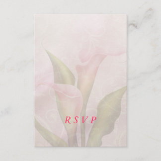 Calla Lily Pink RSVP Card Karte