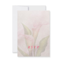 Calla Lily Pink RSVP Card