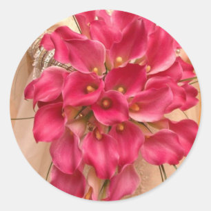 Calla Lily Pink Wedding Sticker