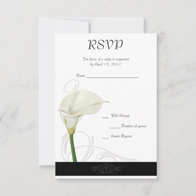 Calla Lily RSVP Card Karte (Vorderseite)
