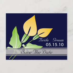 Calla Lily Save the Date Postcards Ankündigungspostkarte