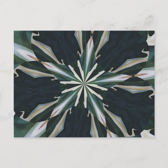 Calla Lily Star Kaleidoscope Postkarte (Vorderseite)