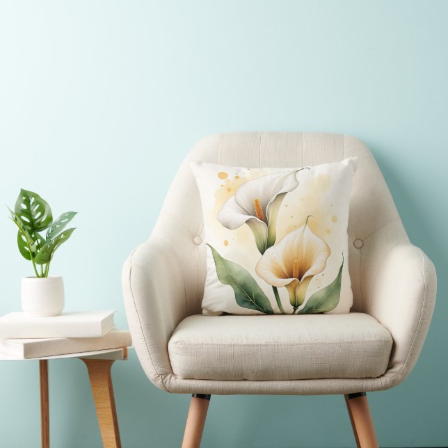 Calla Lily Throw Pillow Kissen (Stuhl )