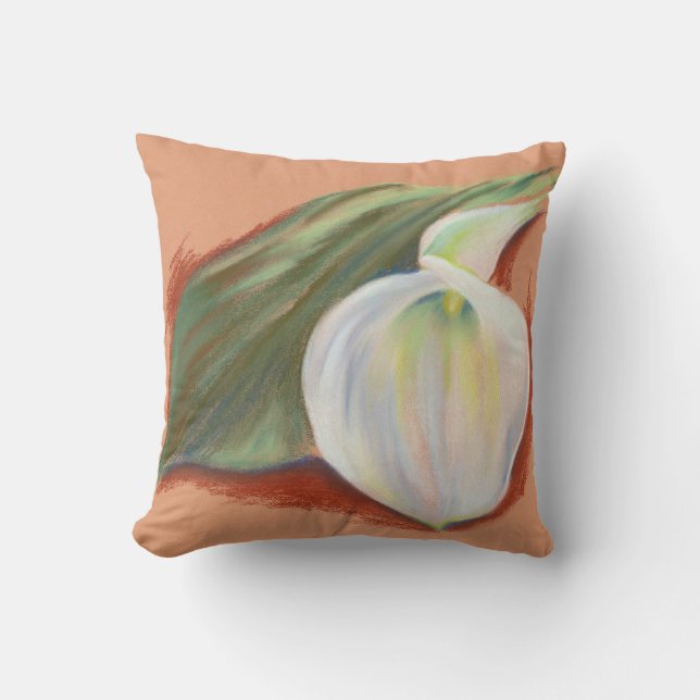 Calla Lily und Leaf Kissen (Vorderseite)