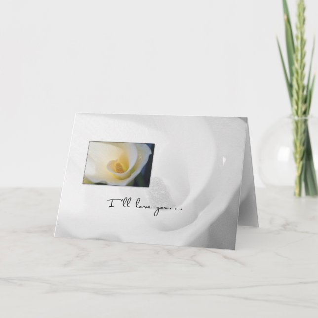 Calla Lily Unser Jahrestag Karte (Vorderseite)