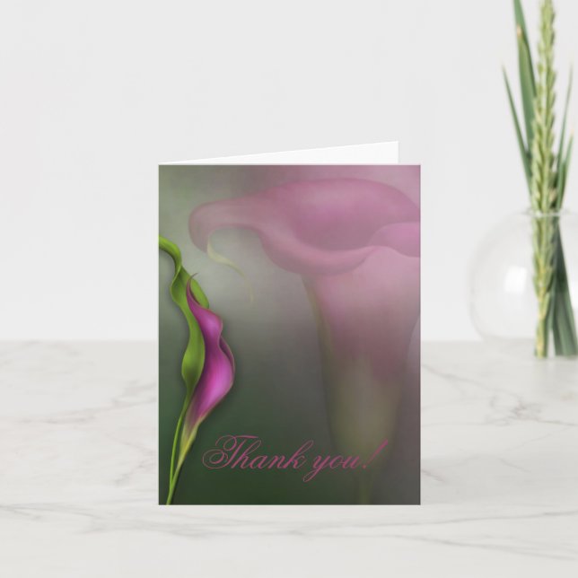 Calla Lily Vielen Dank! Dankeskarte (Vorderseite)