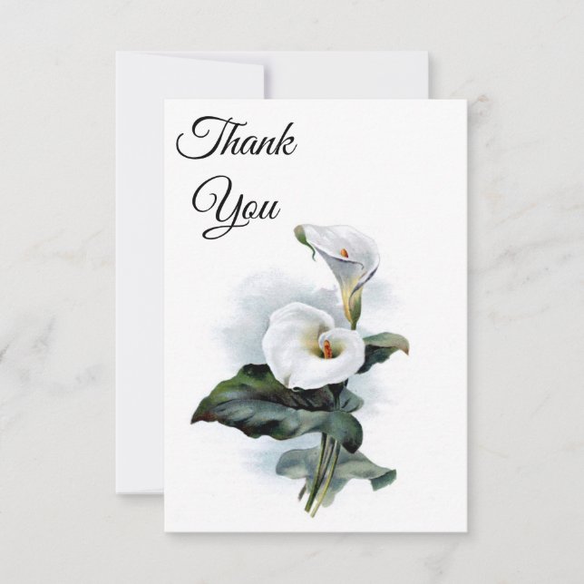 Calla Lily Vielen Dank Note Card Dankeskarte (Vorderseite)