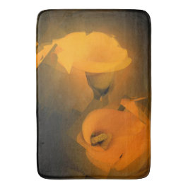 Calla Lily Warm Yellow Cubist Effect Badematte