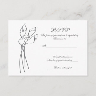 Calla Lily wedding rsvp