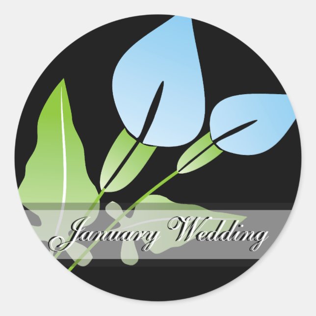 Calla Lily Wedding Stickers (Vorderseite)