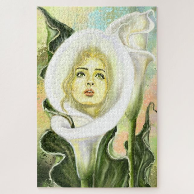 Calla Lily Woman Jigsaw Puzzle (Vertikal)