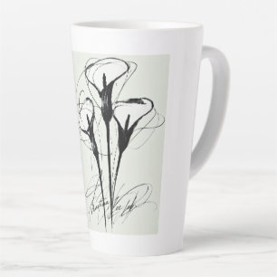 Calla Lines Minimale botanische Kaffeetasse Milchtasse