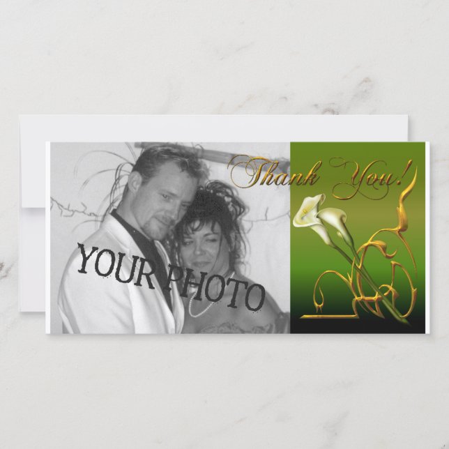 Calla Vielen Dank Dankeskarte (Vorderseite)