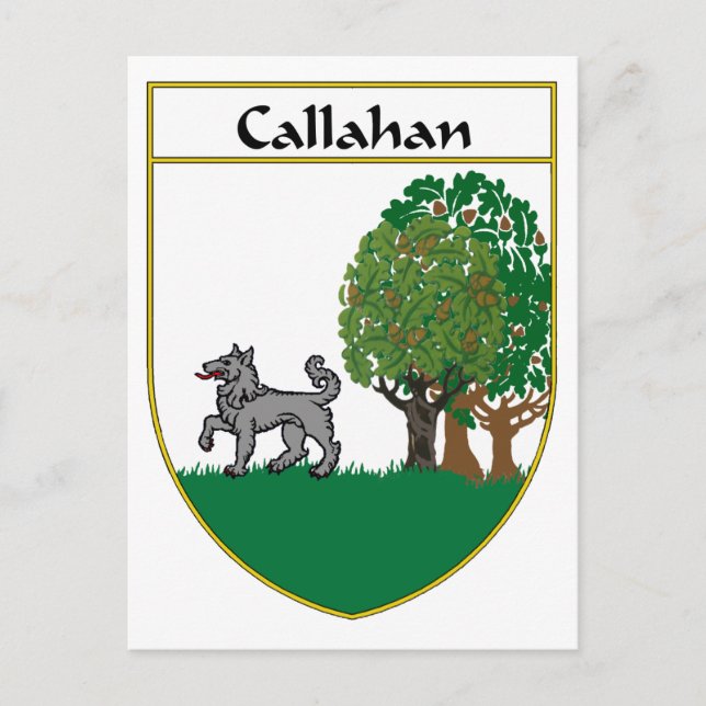 Callahan-Wappen/Familienwappen Postkarte (Vorderseite)