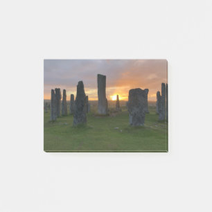 Callanish stehende Steine am Sonnenaufgang - Post-it Klebezettel