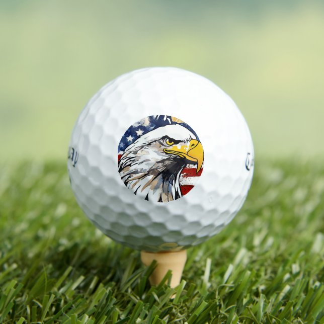 Callaway, Custom Gips | Fierce Bald Eagle Design Golfball (Insitu T-Shirt)