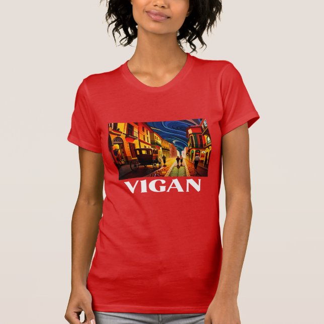 Calle Crisologo, Vigan, Philippine Tourist, Filipi T-Shirt (Vorderseite)