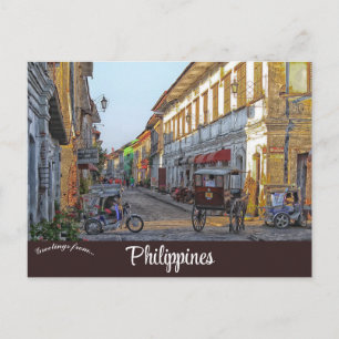 Calle Crisologo Vigan Philippines Postkarte