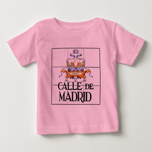 Calle de Madrid, Madrid Street Sign Baby T-shirt (Vorderseite)