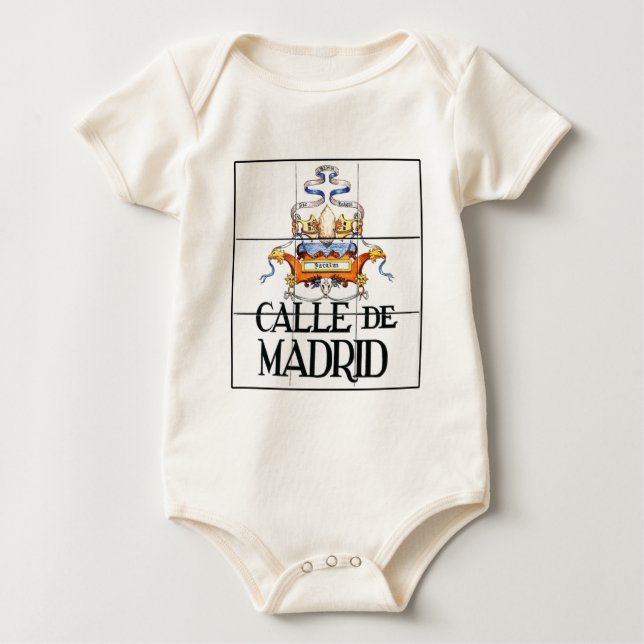 Calle de Madrid, Madrid Street Sign Baby T-shirt (Vorderseite)