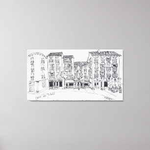 Calle de Toledo Einkaufsstraße, Madrid, Spanien Leinwanddruck