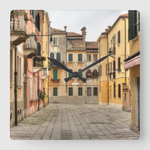 Calle Del Montello, Venedig Italien Quadratische Wanduhr