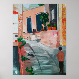 Calle del San Miguel Malerei von Alfred Fox Poster