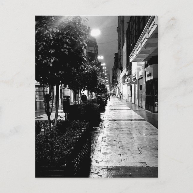 Calle Florida Buenos Aires Schwarzweiß Postkarte (Vorderseite)