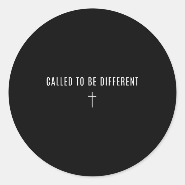 Called To Be Different - Minimalist Christian  Runder Aufkleber (Vorderseite)