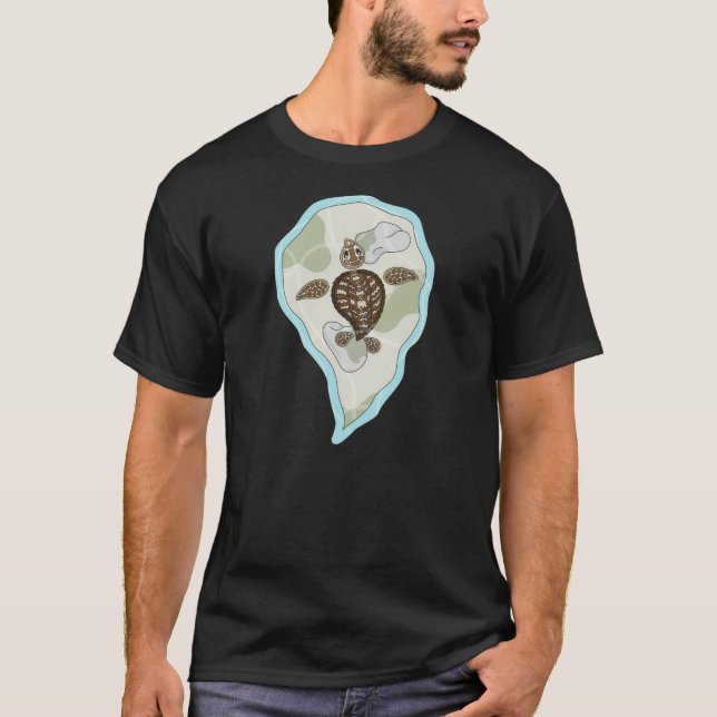Callie the Sea Turtle Men Dark Shirt (Vorderseite)
