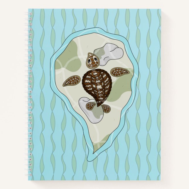 Callie the Sea Turtle Spiral Notebook Notizbuch (Vorderseite)