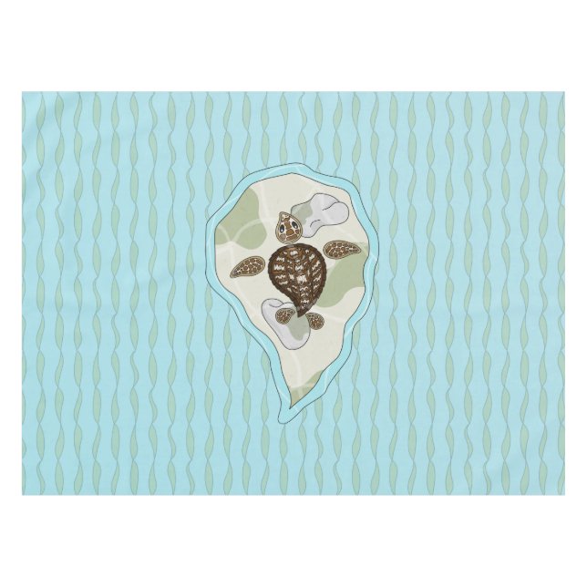Callie the Sea Turtle Tablecloth Tischdecke (Vorderseite (Horizontal))