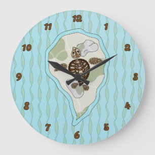 Callie-the-Sea-Turtle-Uhr Große Wanduhr