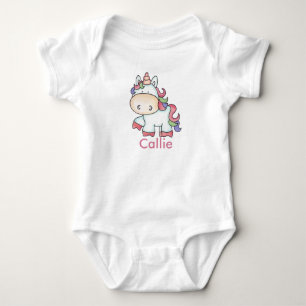 Callies personalisierte Unicorn-Geschenke Baby Strampler